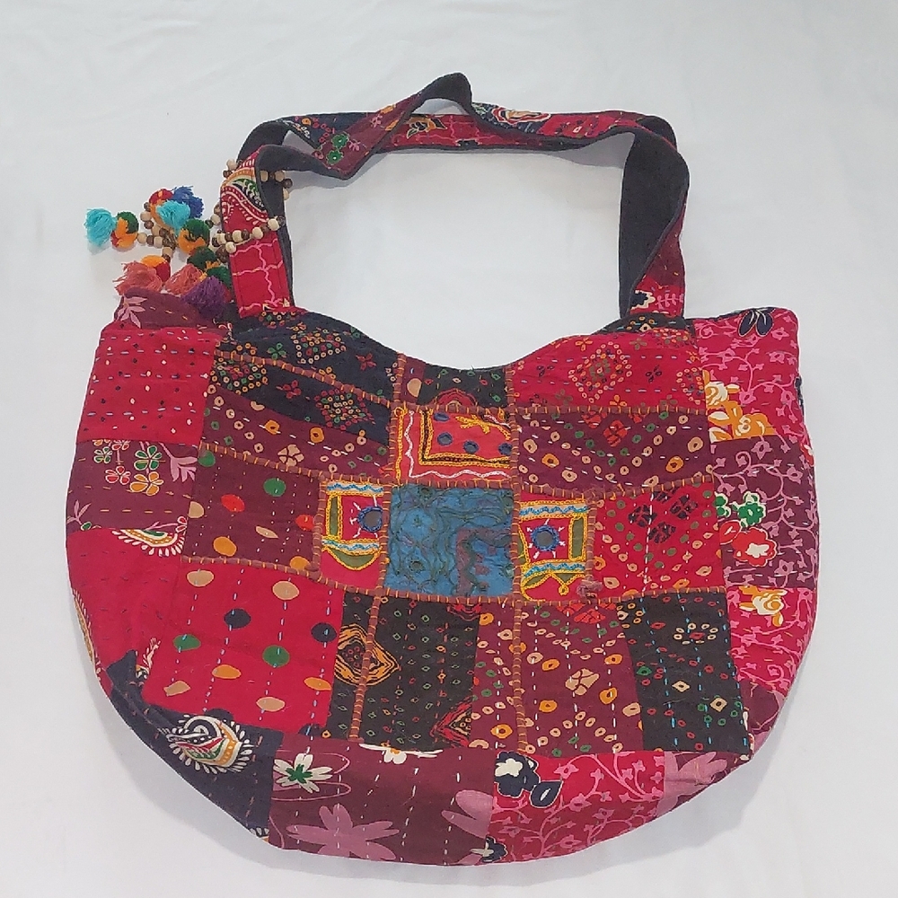 Tribe Azure Colorful Large  Patchwork Tote Bag.Great Condition